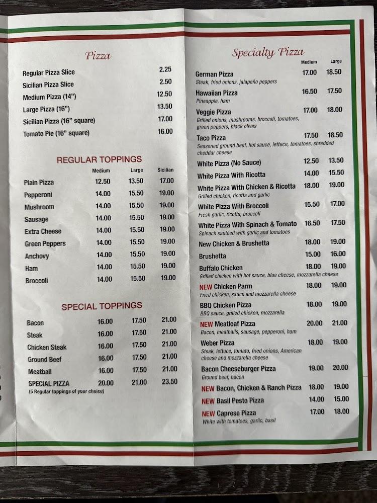 Frank's Pizza New York Style Menu image 1