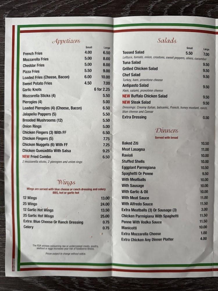 Frank's Pizza New York Style Menu image 3